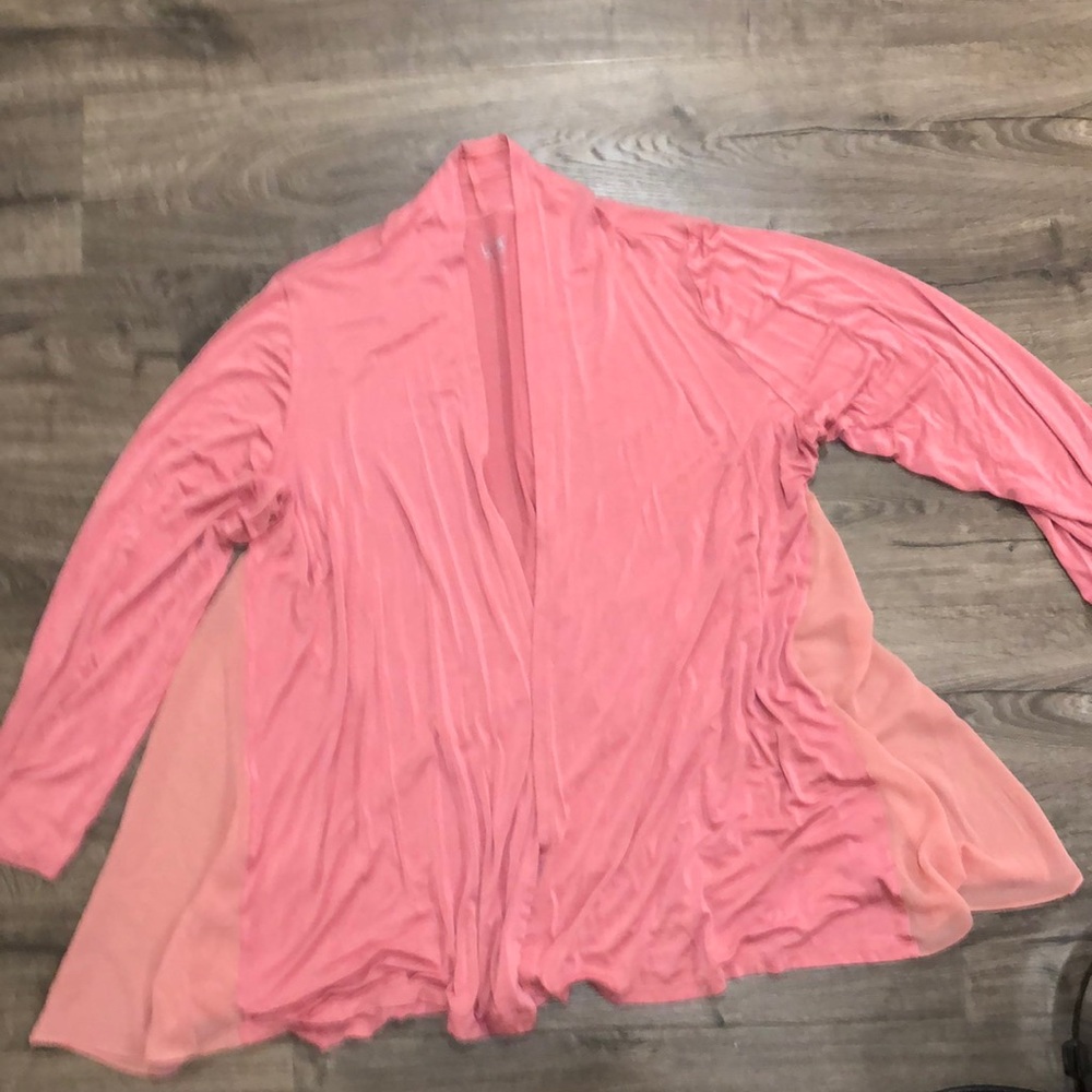 Logo swing sweater with chiffon side panels